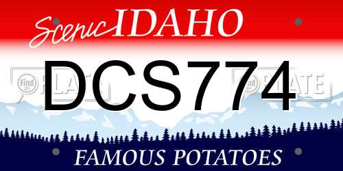 DCS774 Idaho License Plate