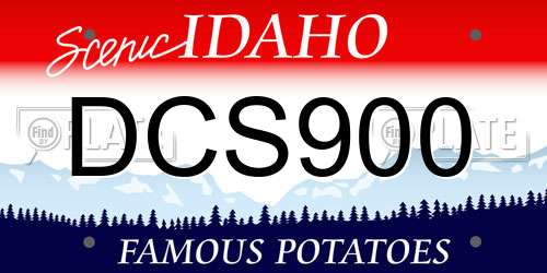 DCS900 Idaho License Plate