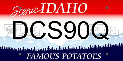 DCS90Q Idaho License Plate
