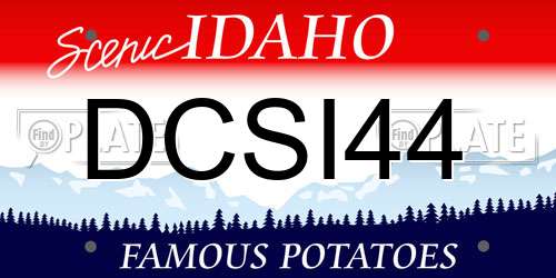 DCSI44 Idaho License Plate