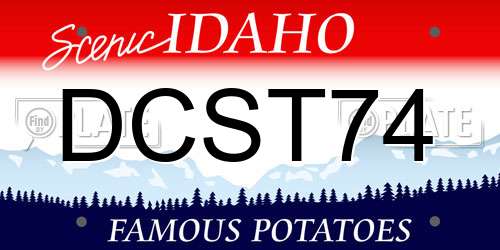 DCST74 Idaho License Plate