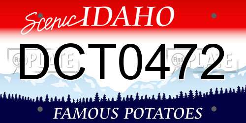 DCT0472 Idaho License Plate