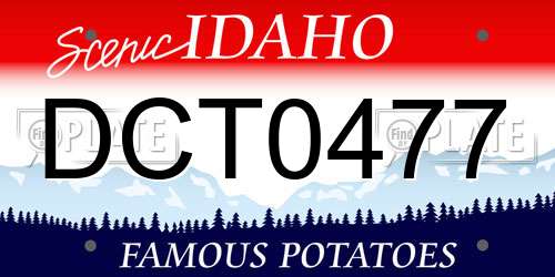 DCT0477 Idaho License Plate