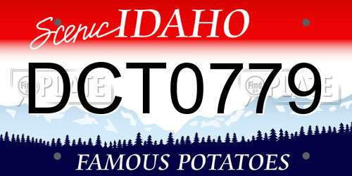 DCT0779 Idaho License Plate