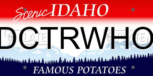 DCTRWHO Idaho License Plate