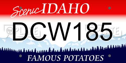DCW185 Idaho License Plate