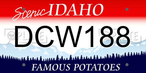 DCW188 Idaho License Plate