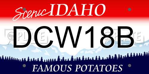 DCW18B Idaho License Plate