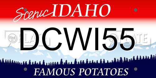 DCWI55 Idaho License Plate
