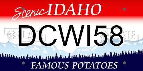 DCWI58 Idaho License Plate