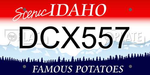 DCX557 Idaho License Plate