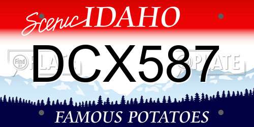 DCX587 Idaho License Plate