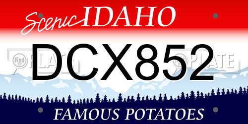 DCX852 Idaho License Plate