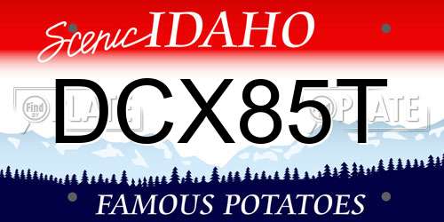 DCX85T Idaho License Plate