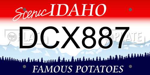 DCX887 Idaho License Plate