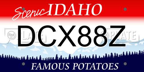 DCX88Z Idaho License Plate