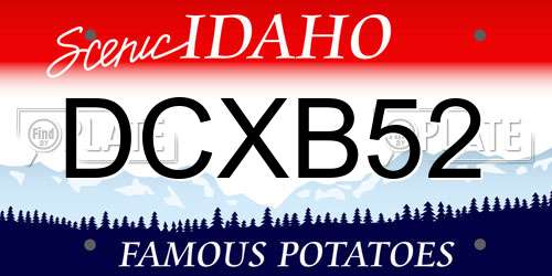 DCXB52 Idaho License Plate