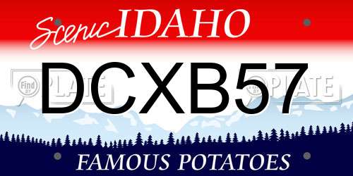 DCXB57 Idaho License Plate