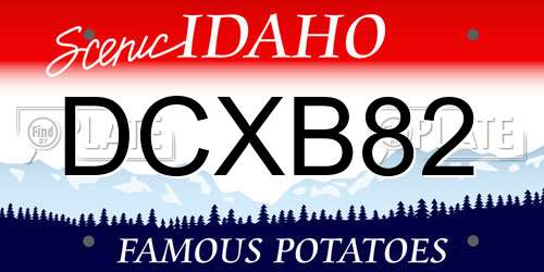 DCXB82 Idaho License Plate