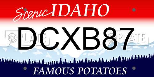 DCXB87 Idaho License Plate