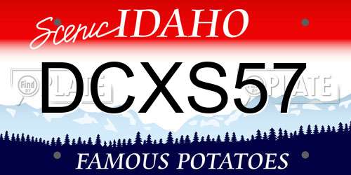 DCXS57 Idaho License Plate