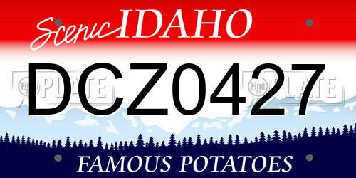 DCZ0427 Idaho License Plate