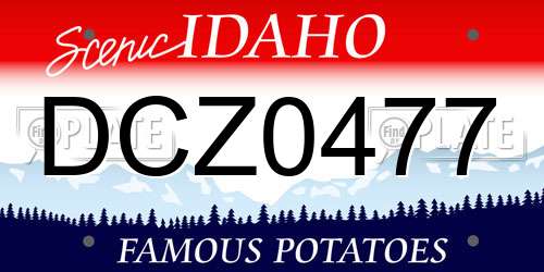 DCZ0477 Idaho License Plate