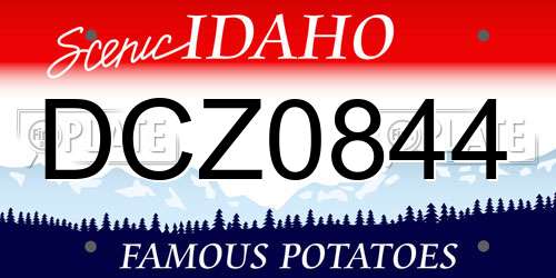 DCZ0844 Idaho License Plate