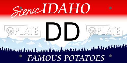 DD Idaho License Plate