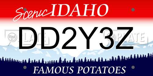 DD2Y3Z Idaho License Plate