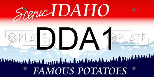 DDA1 Idaho License Plate