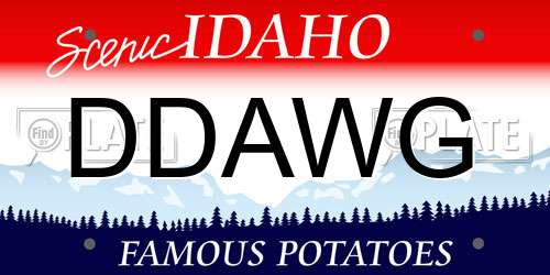 DDAWG Idaho License Plate