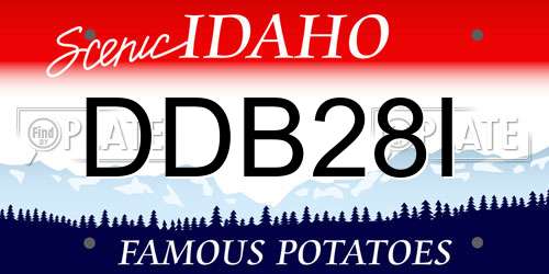 DDB28I Idaho License Plate