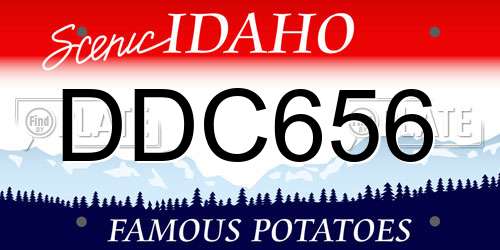 DDC656 Idaho License Plate