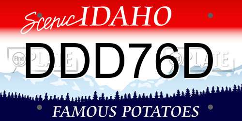 DDD76D Idaho License Plate