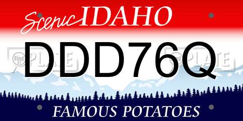 DDD76Q Idaho License Plate