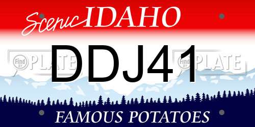 DDJ41 Idaho License Plate