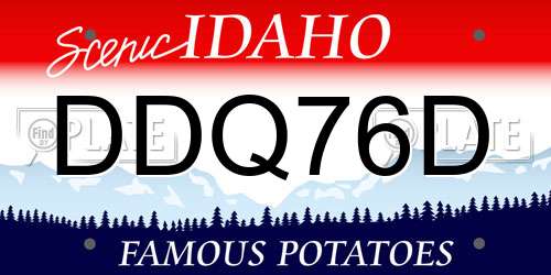 DDQ76D Idaho License Plate