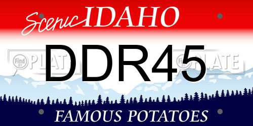 DDR45 Idaho License Plate