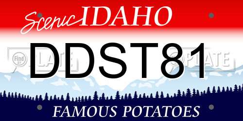 DDST81 Idaho License Plate