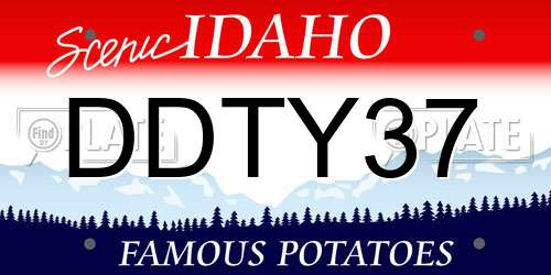 DDTY37 Idaho License Plate