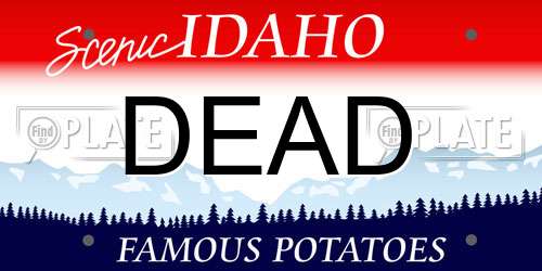 DEAD Idaho License Plate