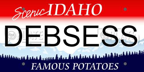 DEBSESS Idaho License Plate
