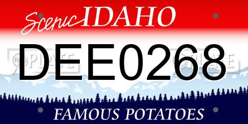 DEE0268 Idaho License Plate