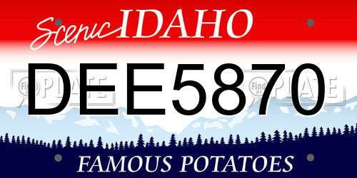 DEE5870 Idaho License Plate