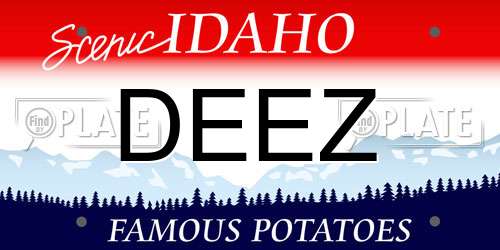 DEEZ Idaho License Plate