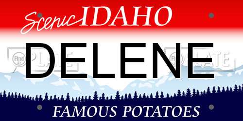 DELENE Idaho License Plate