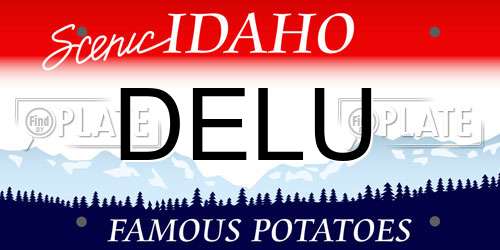 DELU Idaho License Plate