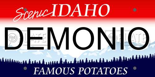 DEMONIO Idaho License Plate