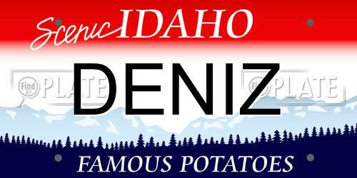 DENIZ Idaho License Plate
